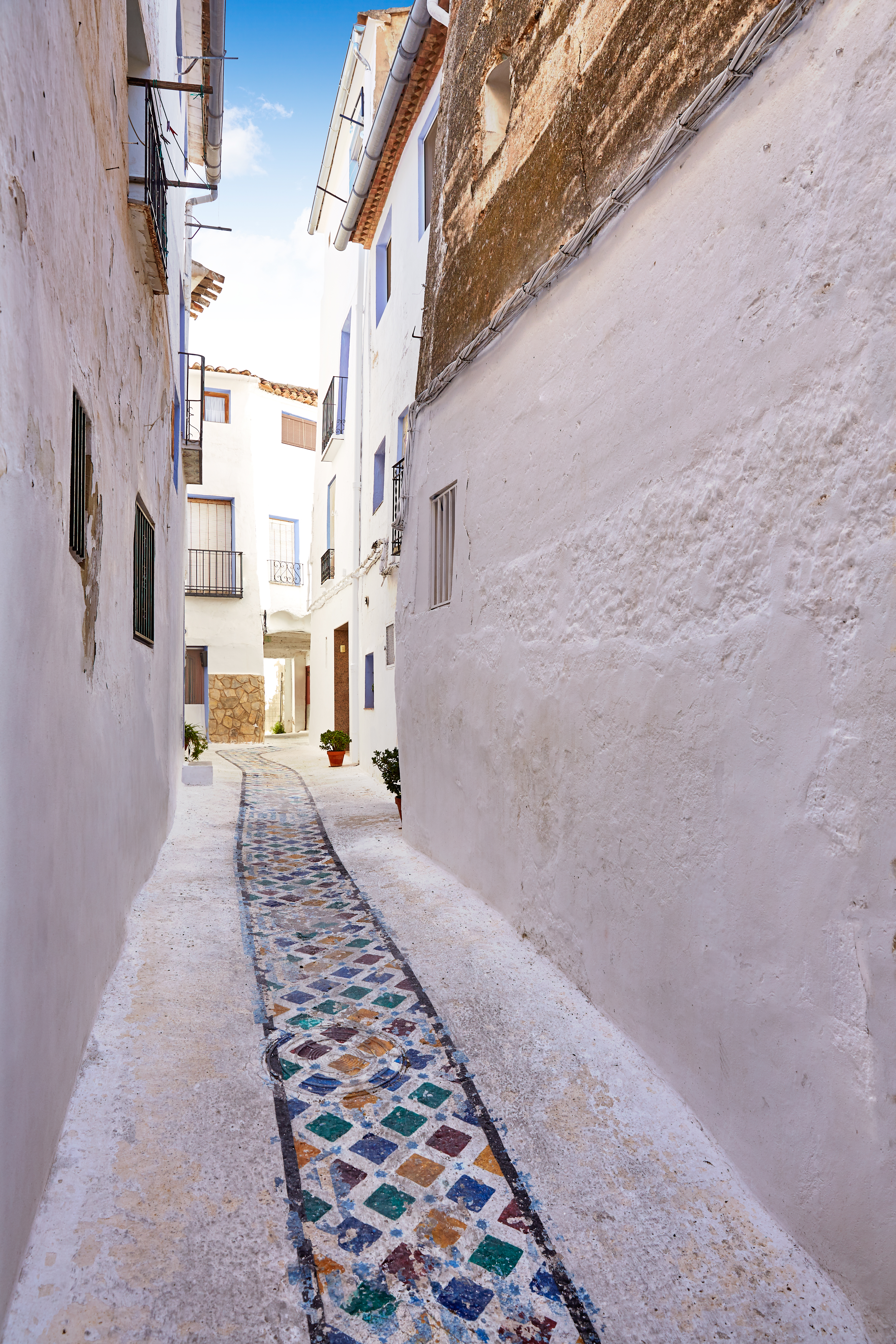 Chelva village street in Valencia of Spain